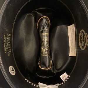 Vintage 20x resistol black felt hat, with box 7 3/8” hat size, 40yr old plus